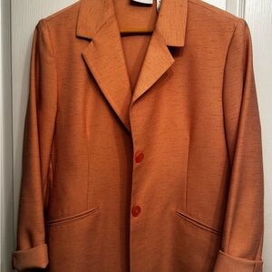 Alfred Dunner Pink-Coral Single-Breasted Blazer